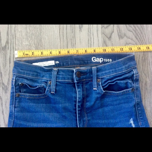 GAP 1969 STRETCH TRUE SKINNY ANKLE JEANS Size 26R - Picture 6 of 8